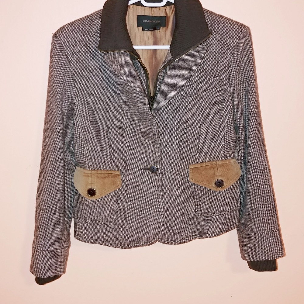 BCBGMAXAZRIA brown blazer coat